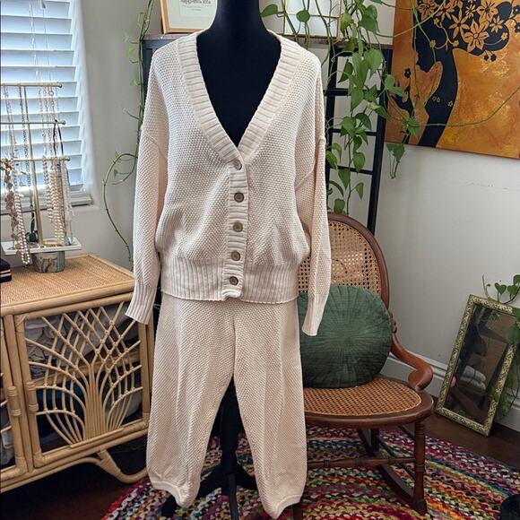 Free People Other - Free People Beach Powder Sand Hailee Cardi Set